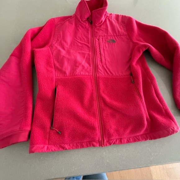 Women's Pink The North Face Denali Pink Raspberry Fleece Jacket size Large EUC! - Picture 2 of 10